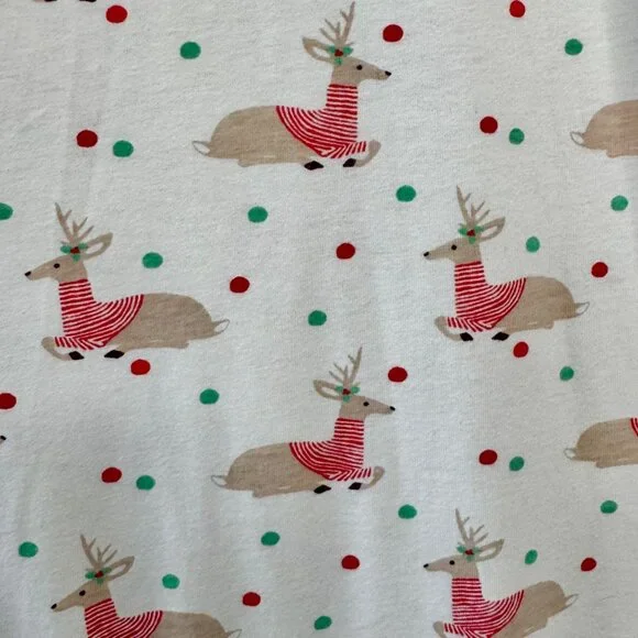 MINI BODEN Reindeer Nightgown 11-12Y 152 Red Holiday Print Christmas Nightie - Picture 6 of 7